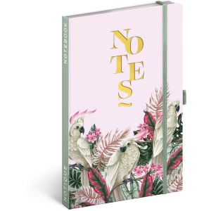 Notesz Cockatoo, lined, 13 x 21 cm